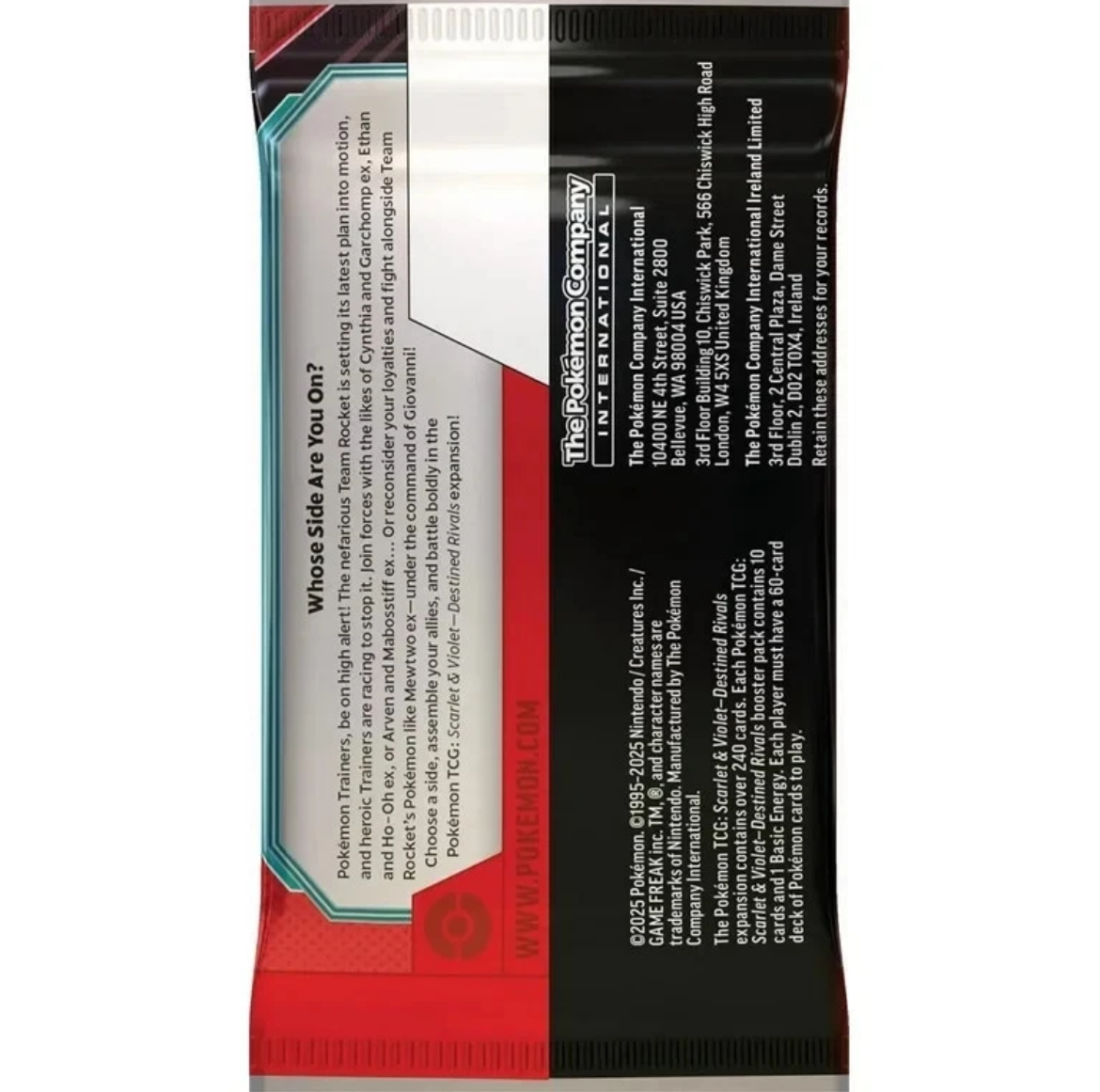 Pokémon TCG: Scarlet & Violet—Destined Rivals Booster Pack Art Set (4 Packs)